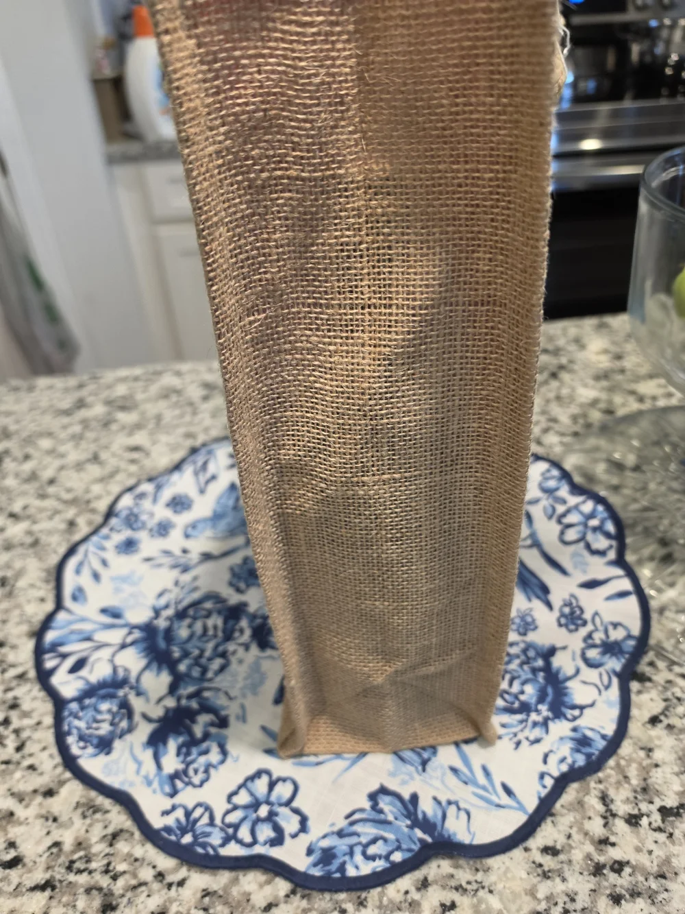 Handcrafted Red and Blue Jute Wine Bags - Stylish Home Accents